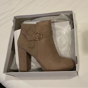 Lauren Conrad Tan Ankle Boots